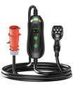 Noeifevo Typ2 Mobil EV Wallbox, 11KW 3-faset CEE16A Justerbar ladningsstyrke EV-lader, 5m/10m/15m EV-ladekabel til Model Y/3, ID.3/4/5, MG4, EX30, e-up, e-tron, Zoe og andre EV.

