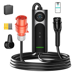 NOEIFEVO 2026 Pro Mobile Wallbox 11kw mit app, e auto CEE 16A auf Typ 2 Ladekabel, 3-phasig EV Ladegerät für Allen EVs(IEC 62196-2) & PHEVS