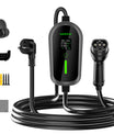 NOEIFEVO Typ 2 Ladekabel Schuko 3,7kW - 4m/6m/11m |6-16A|1-phasig Tragbare EV Ladegerät IP65 Wasserdicht mit LCD-Anzeige, Einstellbarer Ladeleistung, Einstellung Startzeit, für Allen EVs(IEC 62196-2) & PHEVS