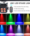 Party-Licht, 4x8W RGB LED Bühnenleuchte mit Fernbedienung/DMX-Steuerung, DJ-Licht geeignet für Hochzeiten, Partys, Clubs und Disco-Veranstaltungen