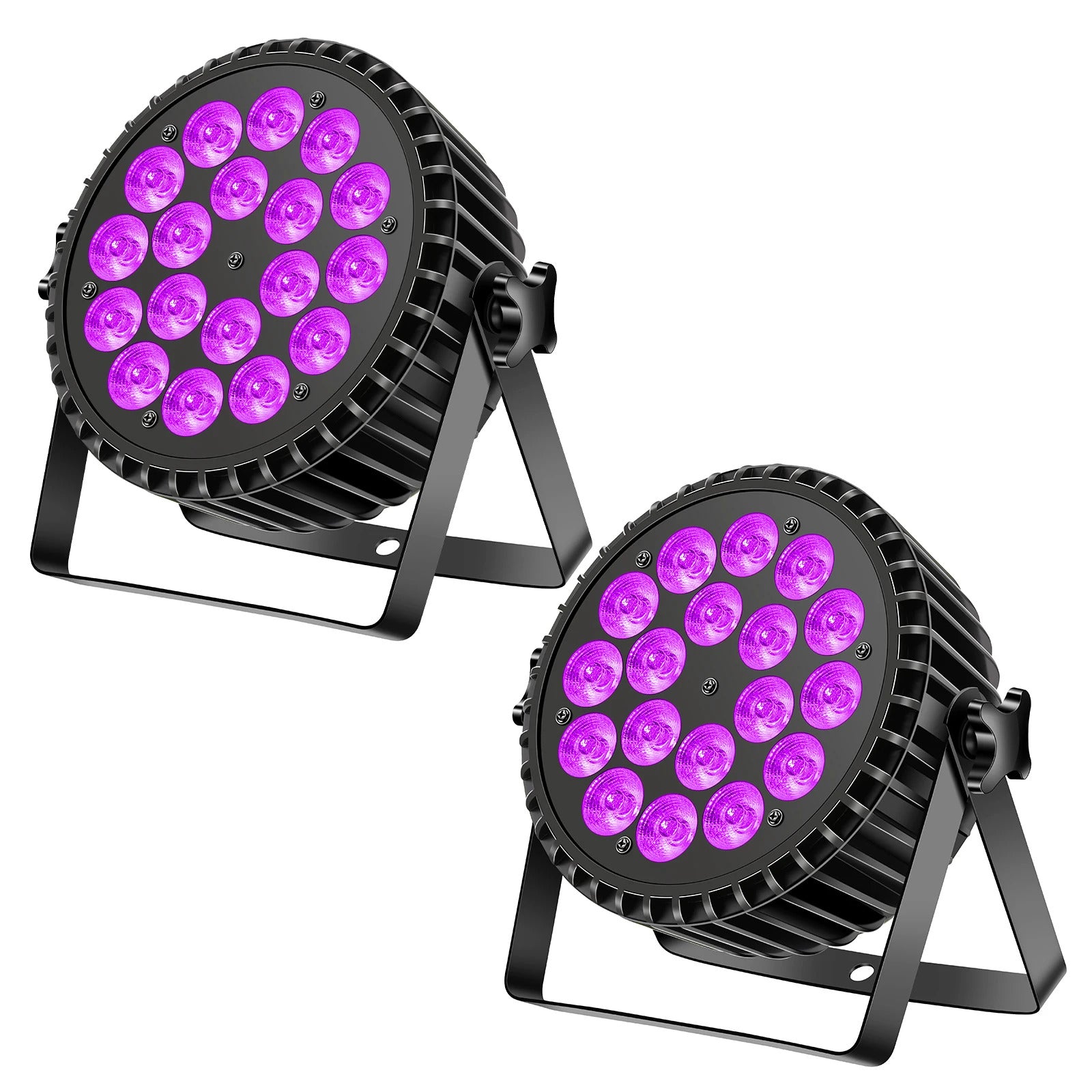4 Stück LED-Partylicht, 200W 4-in-1 RGBW DMX-Bühnen-Flachstrahler, Effektlicht für DJ, Disco, Party, Urlaub, Bar, Hochzeit und Shows