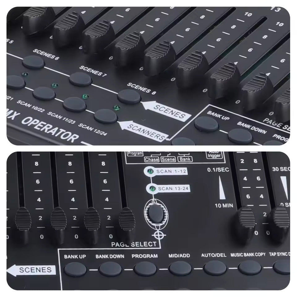 384-kanals DMX512-lyspult – professionel controller-konsol til livekoncerter, KTV, DJ-shows og klubber