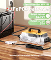 NOEIFEVO 54.75V 20A LiFePO4 batteriladdare för 48V 15S LiFePO4 batteri, vattentät
​