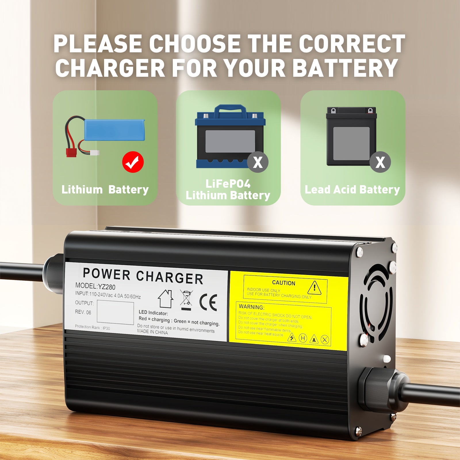 NOEIFEVO 16.8V 10A Lithium-Batterieladegerät für 15V 14.6V 4S Batterie, E-Bike Roller Elektrisches Gerät Motorrad Ladegerät.