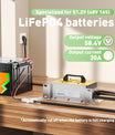 NOEIFEVO 58.4V 30A LiFePO4 nabíjačka pre 51.2V(48V) 16S LiFePO4 batérie, vodotesná, 0V BMS Enabled