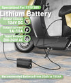 NOEIFEVO 126V 1A-10A Lithium-batterilader til 111V 30S Lithium-Li-Ion-Lipo-batteri, LCD-skærm, justerbar strøm.