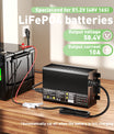 NOEIFEVO 58.4V 10A LiFePO4 de batería Cargador  para 51.2V(48V) 16S LiFePO4 Batería