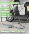 NOEIFEVO 73V 8A Caricabatterie Lithium-LiFePO4 per batteria LiFePO4 64V 20S, Display LCD, corrente regolabile, caricabatterie per golf cart, motore elettrico, barca e camper