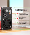 NOEIFEVO 37.8V 2A 3A 3.5A 4A Lithium-Ladegerät für 9S 33.3V Li-Ion Lipo-Batterien, mit LCD-Anzeige, Kühlventilator, automatischer Abschaltung（RED)