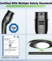 NOEIFEVO CY01 Typ 2 latauskaapeli Schuko 220V, 3,7kW mobiili seinälatauslaite sovelluksella, 6–16A 1-vaiheinen latauskaapeli sähköautoille (IEC 62196-2) & PHEV:ille