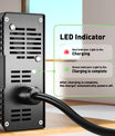 NOEIFEVO 12,6V 20A Lithium-batterioplader til 3S 11,1V 12V Lithium-batteri, med køleventilator og automatisk slukning.