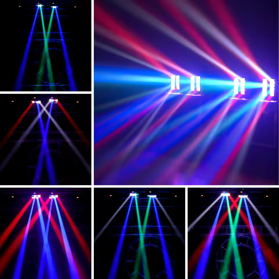 Mini-Spider-Licht 80W RGBW LED-Bewegungskopf-Scheinwerfer Spider Beam Bühnenbeleuchtung DMX512 für KTV, Disco, Party, DJ und Hochzeiten