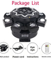 200W Bienenauge 8-Arm Moving Head Licht, DJ-Bühnenbeleuchtung mit DMX512-Unterstützung, RGBW 4-in-1 LED-Partylight mit Fernbedienung für Hochzeiten, Bars, Clubs und Discos