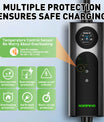 NOEIFEVO 2026 Pro Mobile Wallbox 11kw mit app, e auto CEE 16A auf Typ 2 Ladekabel, 3-phasig EV Ladegerät für Allen EVs(IEC 62196-2) & PHEVS