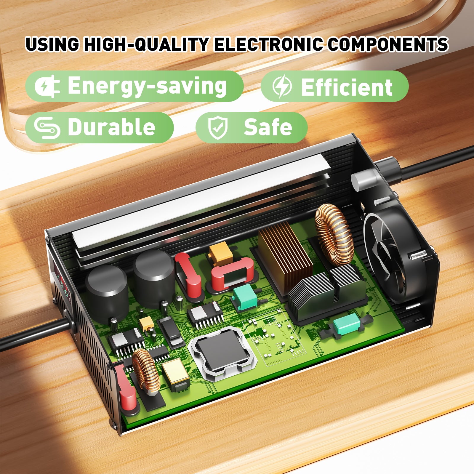 NOEIFEVO 84V 15A  Blei-Säure-Batterien -Batterieladegerät, geeignet für 84V 7S  Blei-Säure-Batterien, LCD-Display, einstellbarer Strom