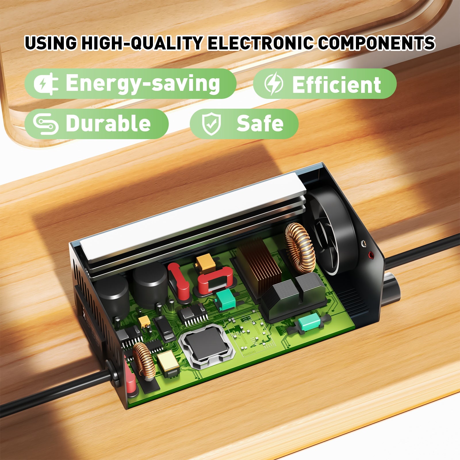 NOEIFEVO 58.8V 8A 14S litium-batterilader for 14S 51.8V Li-ion-batterier, strømjustering 1-8A, langsom lading og rask lading (MLC1300)