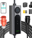 NOEIFEVO Q21W Wlan elbiloplader mobil Wallbox 11kW med APP-fjernbetjening, 5m/10m Type2 CEE16A 3-faset ladekabel 