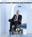Elektrisk kørestol – 13.6kg,300W motor, aftageligt lithium-batteri, elektromagnetisk bremse, 100kg bæreevne, let sammenklappelig el-kørestol ideel til rejser & hverdag