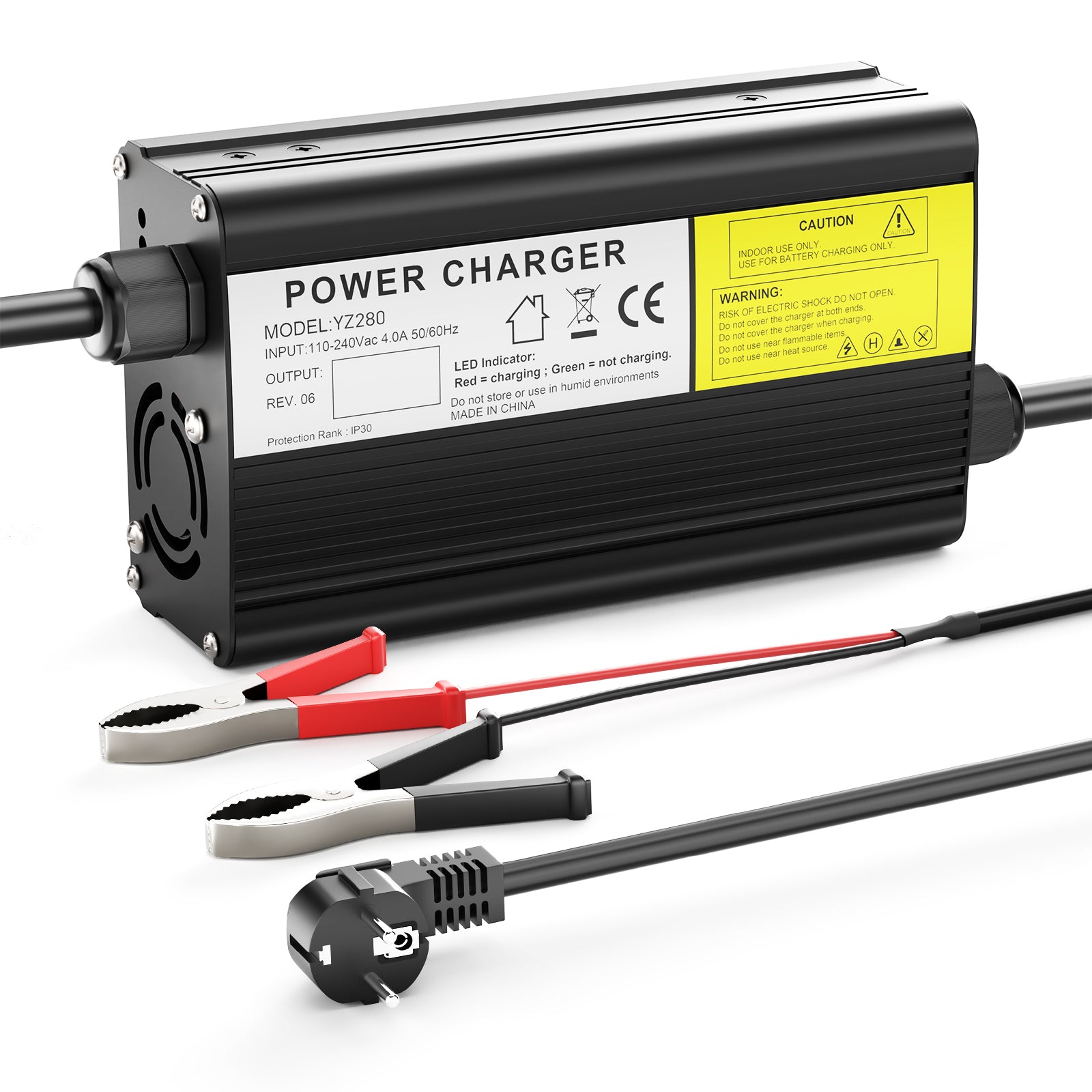 NOEIFEVO 4.2V 12A Litiumbatteriladdare för 3.7V 1S Litiumbatteri, E-cykel, rullande elektrisk enhet, motorcykelladdare.