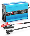 NOEIFEVO 42V 2A 3A 3.5A 4A lithiumová nabíječka pro 10S 37V Li-Ion Lipo baterie, chladicí ventilátor, automatické vypnutí（BLUE）