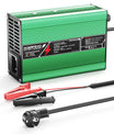 NOEIFEVO 33.6V 2A 3A 4A 5A Lithium-Ladegerät für 8S 29.6V Li-Ion Lipo-Batterien, Kühlventilator, automatischer Abschaltung(GREEN)