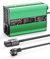 NOEIFEVO 42V 2A 3A 3.5A 4A Lithium-Ladegerät für 10S 37V Li-Ion Lipo-Batterien, Kühlventilator, automatischer Abschaltung(GREEN)