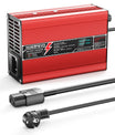 NOEIFEVO 37.8V 2A 3A 3.5A 4A Lithium-Ladegerät für 9S 33.3V Li-Ion Lipo-Batterien, mit LCD-Anzeige, Kühlventilator, automatischer Abschaltung（RED)