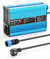 NOEIFEVO 33.6V 2A 3A 4A 5A Carregador de Lítio para Baterias Li-Ion Lipo 8S 29.6V, Ventilador de Resfriamento, Desligamento Automático (AZUL)