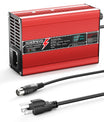 NOEIFEVO 58.8V 2A 2.5A 3A Caricabatterie al litio per batterie 14S 51.8V Li-Ion Lipo, con display LCD, ventola di raffreddamento, spegnimento automatico (ROSSO)