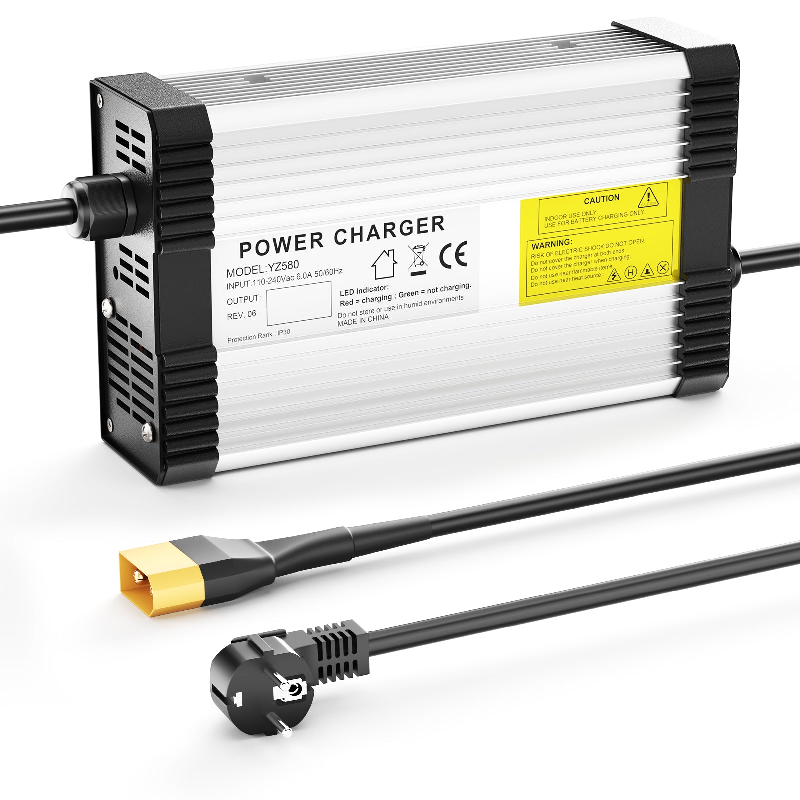 NOEIFEVO 71.4V 5A Lithium-batterilader til 17S 60V 62.9V Lithium-batteri, med køleventilator, automatisk afbrydelse.