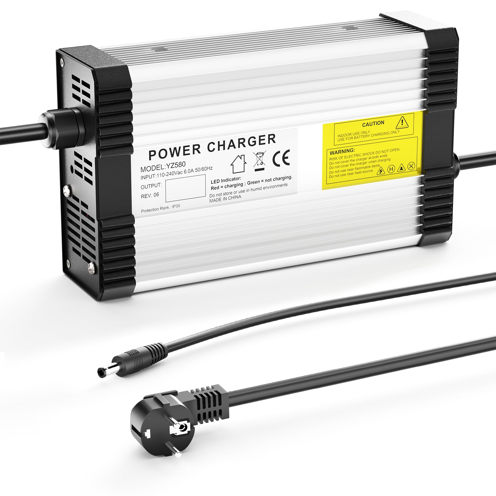 NOEIFEVO 87.6V 4.5A LiFePO4-Batterielader voor 72V 76.8V 24S LiFePO4-batterij, met koelventilator, automatische uitschakeling.