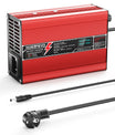 NOEIFEVO 43.8V 4A Cargador de Batería LiFePO4 para Batería LiFePO4 de 12S 36V 38.4V, Ventilador de Enfriamiento, Apagado Automático (Rojo)