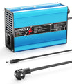 NOEIFEVO 33.6V 2A 3A 4A 5A Carregador de Lítio para Baterias Li-Ion Lipo 8S 29.6V, Ventilador de Resfriamento, Desligamento Automático (AZUL)