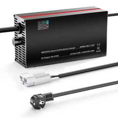 NOEIFEVO 58.4V 2-20A Lithium-LiFePO4 nabíječka pro 51.2V 16S LiFePO4 baterii, LCD displej, nastavitelný proud, nabíječka pro golfové vozíky, trollingové motory, lodě a karavany