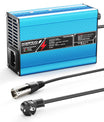 NOEIFEVO 33.6V 2A 3A 4A 5A Carregador de Lítio para Baterias Li-Ion Lipo 8S 29.6V, Ventilador de Resfriamento, Desligamento Automático (AZUL)