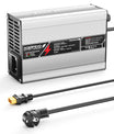 NOEIFEVO 50.4V 2A 2.5A 3A Lithium-Ladegerät für 12S 44.4V Li-Ion Lipo-Batterien, Kühlventilator, automatischer Abschaltung