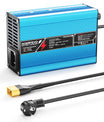 NOEIFEVO 12,6V 5A 6A 7A 8A 10A Lithium-Ladegerät für 3S 11,1V Li-Ion Lipo-Batterien,  Kühlventilator, automatischer Abschaltung（BLUE）