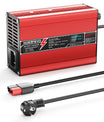 NOEIFEVO Caricabatterie al Litio 12,6V 10A per Batterie Li-Ion Lipo 3S 11,1V, Ventola di Raffreddamento, Spegnimento Automatico (ROSSO)