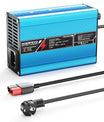 NOEIFEVO 33.6V 2A 3A 4A 5A Carregador de Lítio para Baterias Li-Ion Lipo 8S 29.6V, Ventilador de Resfriamento, Desligamento Automático (AZUL)