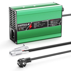 NOEIFEVO 14.6V 10A Caricabatterie LiFePO4 per Batterie 4S 12V 12.8V LiFePO4, Ventola di Raffreddamento, Spegnimento Automatico (VERDE)