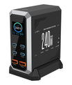 NOEIFEVO 240W USB-Ladestation mit 6 Anschlüssen, PD3.1 140W USB Typ-C & PPS/PD USB Typ-A Ladegerät – Desktop-Schnellladestation kompatibel mit MacBook, Laptops, Tablets, iPhone, Samsung Smartphones