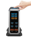 NOEIFEVO 240W USB-Ladestation mit 6 Anschlüssen, PD3.1 140W USB Typ-C & PPS/PD USB Typ-A Ladegerät – Desktop-Schnellladestation kompatibel mit MacBook, Laptops, Tablets, iPhone, Samsung Smartphones