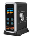 NOEIFEVO 240W USB-Ladestation mit 6 Anschlüssen, PD3.1 140W USB Typ-C & PPS/PD USB Typ-A Ladegerät – Desktop-Schnellladestation kompatibel mit MacBook, Laptops, Tablets, iPhone, Samsung Smartphones