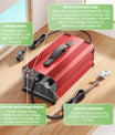 NOEIFEVO 58.8V 25A Lithiumbatterijoplader voor 51.8V (48V) 14S Lithium-Li-Ion-LiPo batterij, LCD-scherm, instelbare stroom, oplader voor e-bike, scooter, elektrische motorfiets