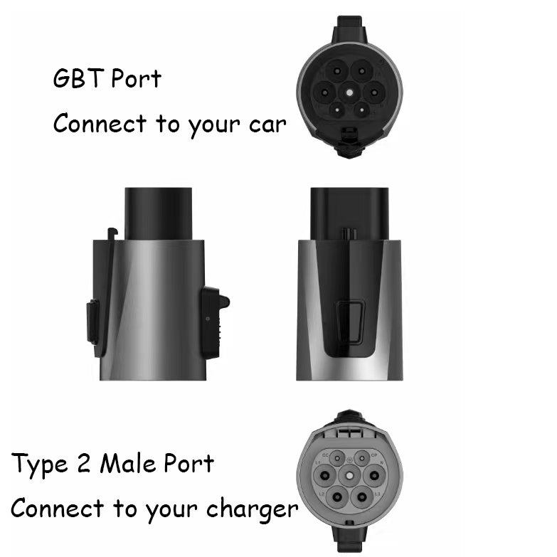 Type2 naar GB/T EV Adapter 22KW 32A Voor Type2 EV lader voor Chinese elektrische voertuigen