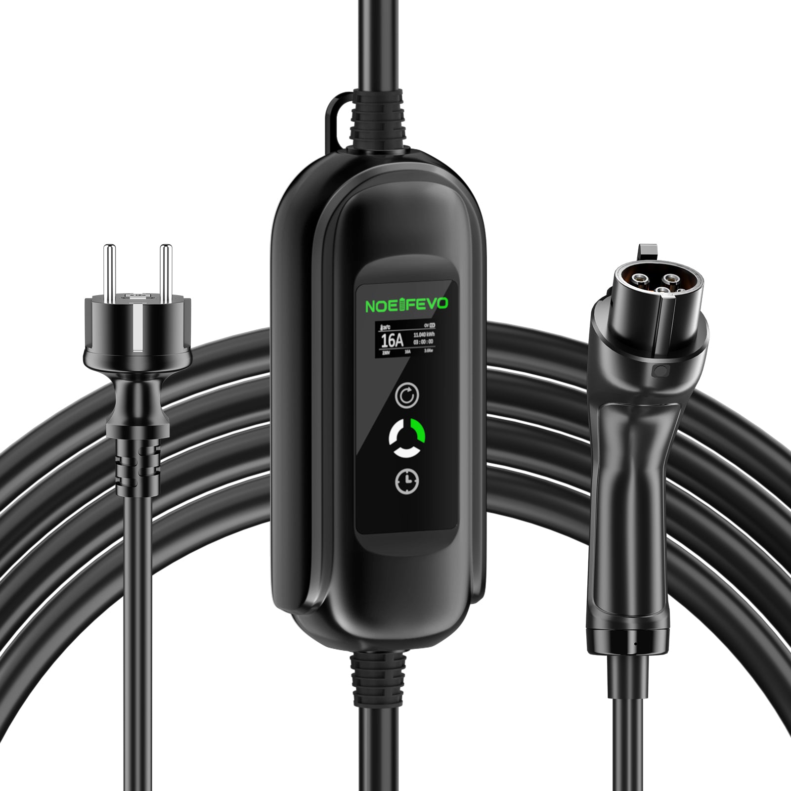 Noeifevo Tragbares Typ1 3.6KW 16A EV-Ladegerät, 5m/10m mobiles EV-Ladekabel mit Schuko