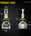 NOEIFEVO 9005 9006 9012 Lâmpada de Farol de Carro, 30.000 Lúmens, 130W, 6500K Branco, IP68 À Prova D'Água, 100.000 Horas de Vida Útil, Luz Baixa e Alta