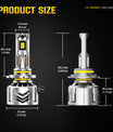 NOEIFEVO 9005 9006 9012 Lâmpada de Farol de Carro, 60.000 Lúmens, 240W, 6500K Branco, IP68 à Prova d'Água, 100.000 Horas de Vida, Luz Baixa e Alta