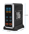NOEIFEVO 240W USB-Ladestation mit 6 Anschlüssen, PD3.1 140W USB Typ-C & PPS/PD USB Typ-A Ladegerät – Desktop-Schnellladestation kompatibel mit MacBook, Laptops, Tablets, iPhone, Samsung Smartphones