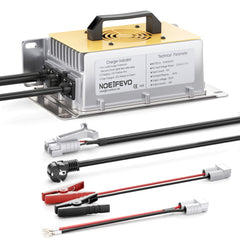 NOEIFEVO 51,2V 48V 16S Lithium LiFePO4 Akkuladegerät, 58,4V 35A Ladegerät für Solarbatterien, Golfwagenbatterien, Bootsbatterien, wasserdicht, 0V BMS-aktiviert